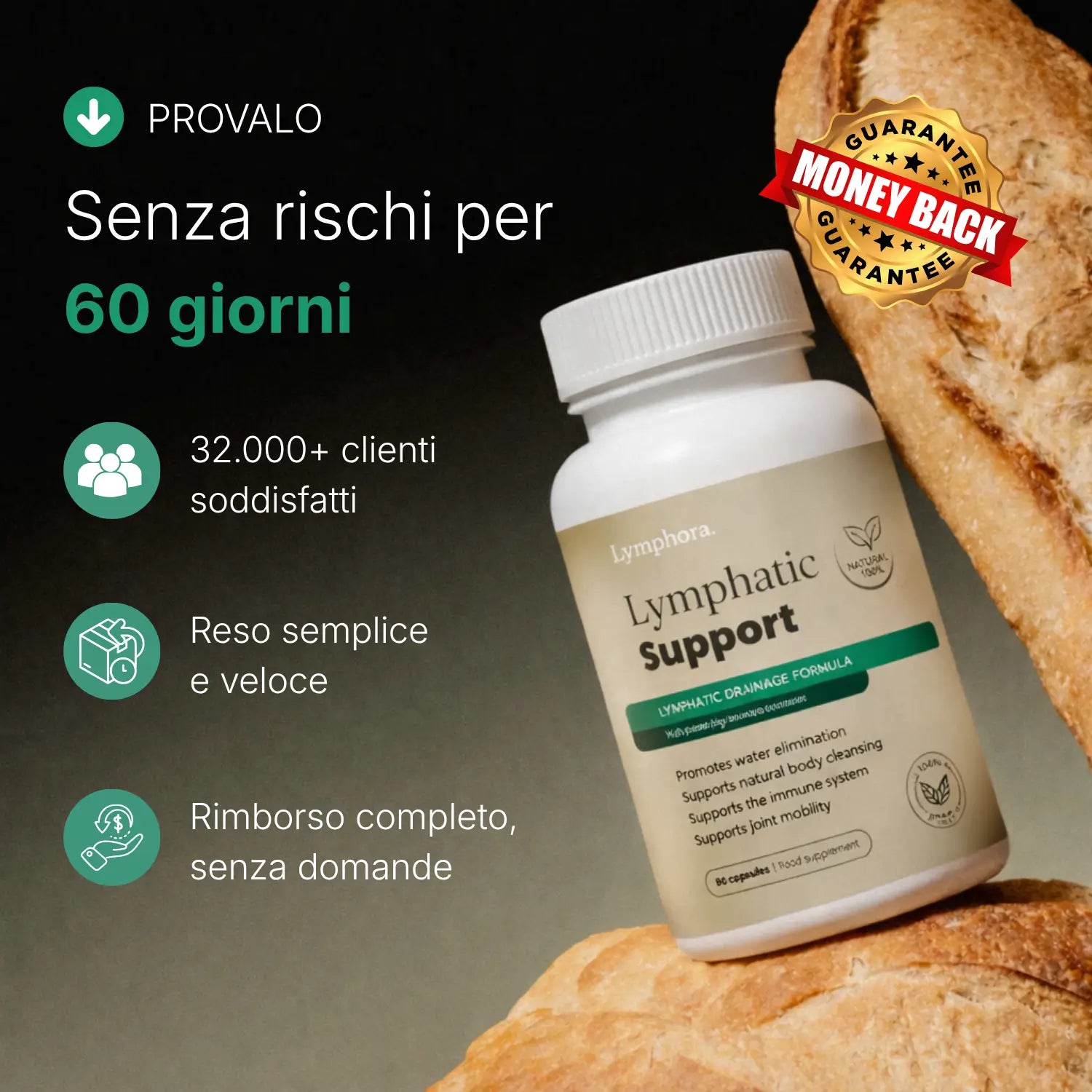 Capsule di drenaggio linfatico di Lymphora™